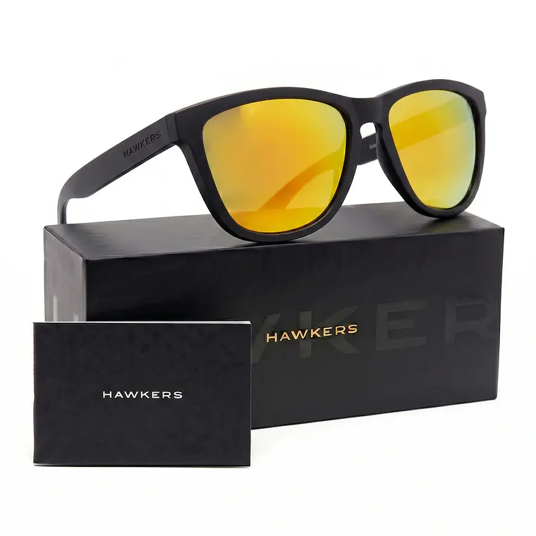 Lentes de Sol Hawkers One O18TR31 Negro Mate Naranja Espejado Talla 54mm 1