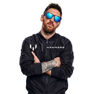 Lentes de Sol Hawkers One Raw HONR21BLT0 Negro Azul Espejado Talla 54mm