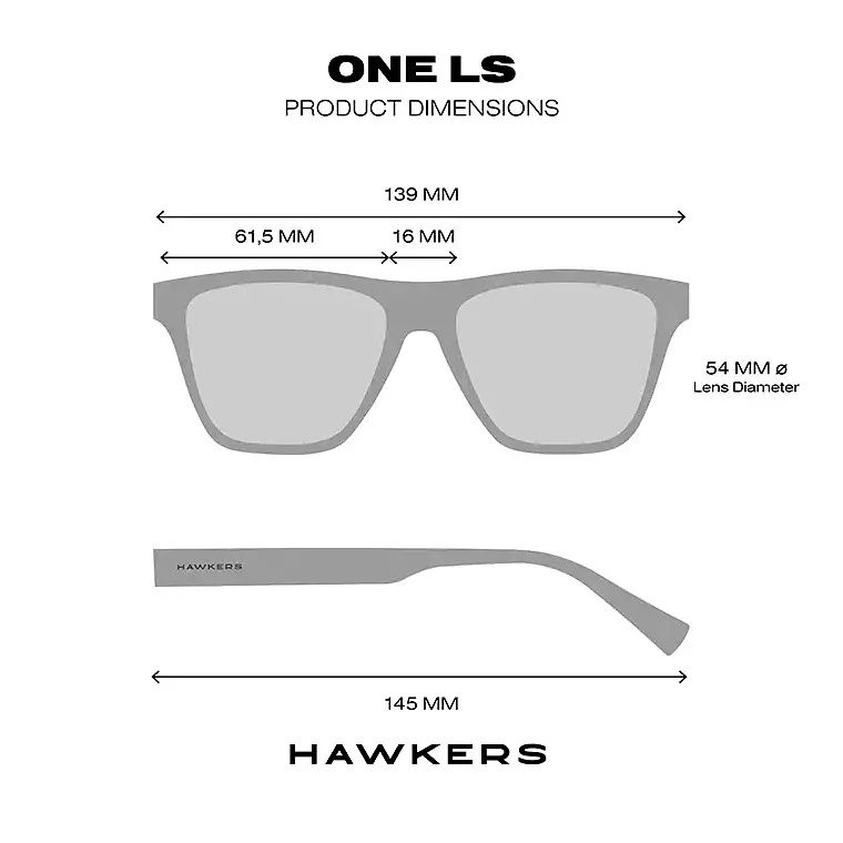Lentes de Sol Hawkers One Raw LS HOLR21BBT0 Negro Mate Unisex Talla 54mm 10