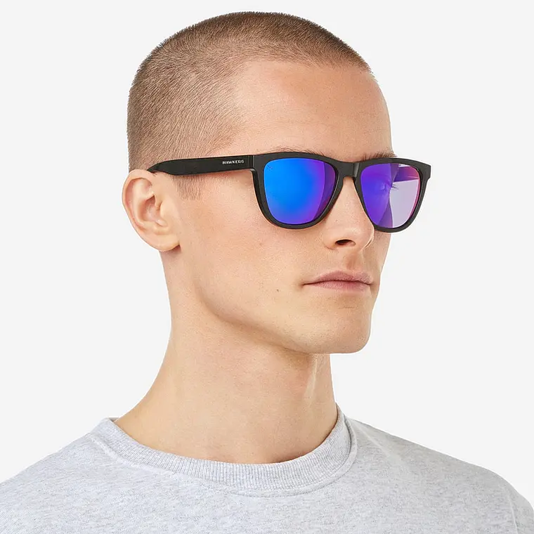 Lentes de Sol Hawkers One Raw HONR21QLT0 Negro Azul Espejado Talla 54mm 8