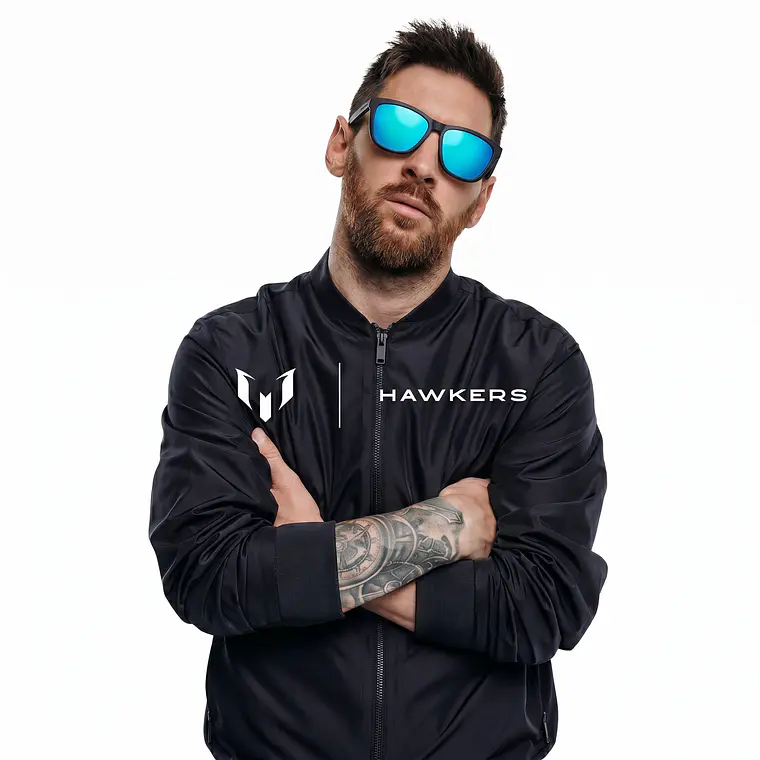 Lentes de Sol Hawkers One ﻿O18TR29  Negro Carbon Celeste Espejadado Unisex Talla 54mm 2