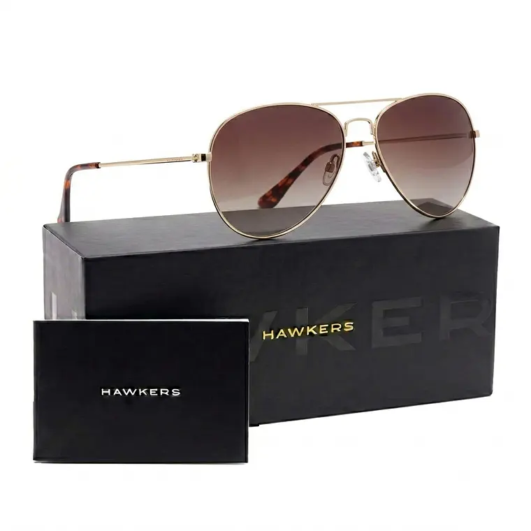 Lentes De Sol Polarizado Hawkers Hawk Gold Brown HHAW22DWMP - Talla 61mm 1