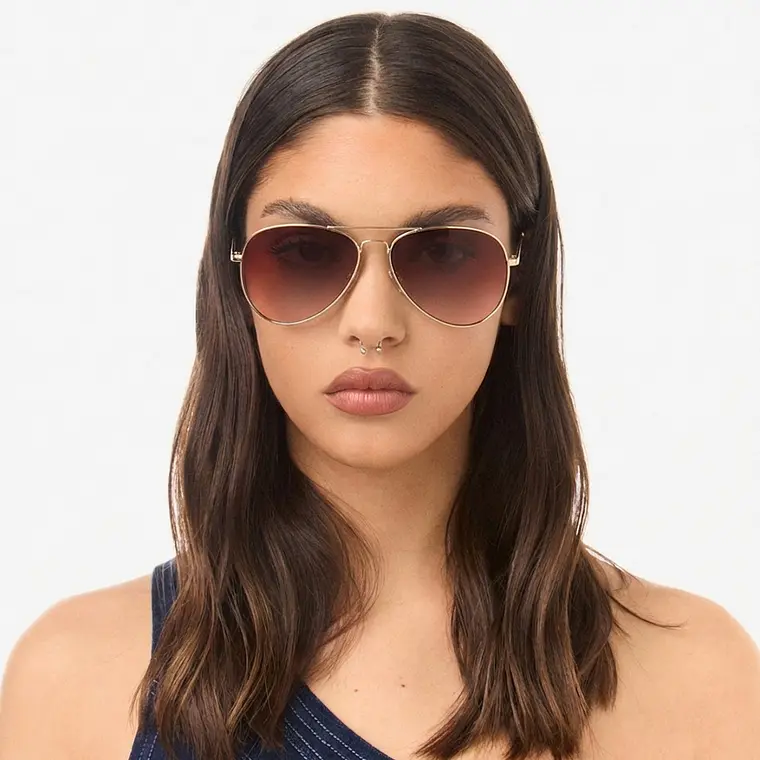Lentes De Sol Polarizado Hawkers Hawk Gold Brown HHAW22DWMP - Talla 61mm 3