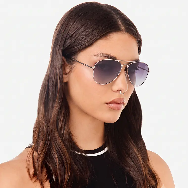 Lentes De Sol Polarizado Hawkers Hawk Silver Grey HHAW22SGMP - Talla 61mm 2