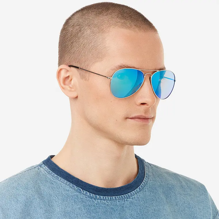 Lentes De Sol Polarizado Hawkers Hawk Silver Blue HHAW22SLMP - Talla 61mm 2