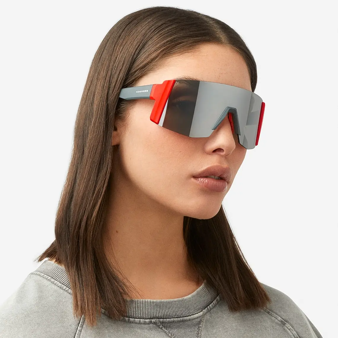 Lentes De Sol Deportivo Hawkers Lynx Small Coral Silver HLYS25RST0 - Talla 152mm 3