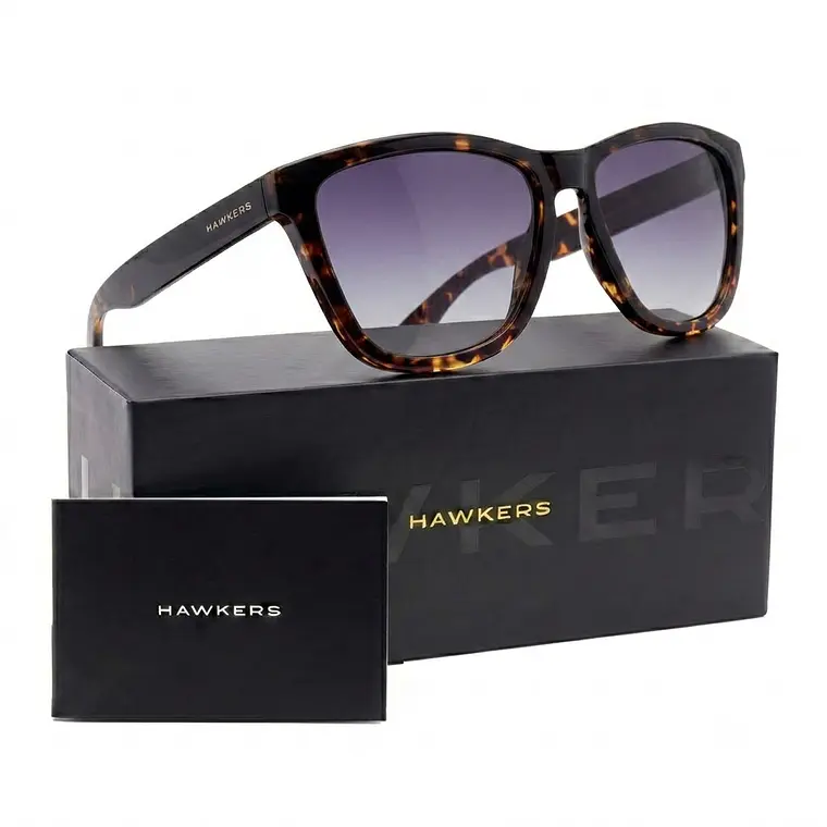 Lentes De Sol Polarizado Hawkers One Colt Black Carey Grey HOCL22BGTP - Talla 53mm 1