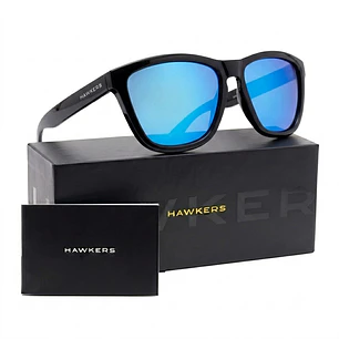 Lentes De Sol Polarizado Hawkers One Colt Black Blue HOCL22BLTP - Talla 53mm