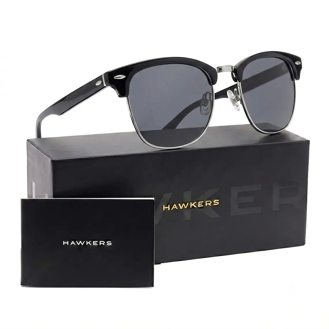 Lentes de Sol Polarizado Hawkers Classic Bold HCBO22BBTP Negro Unisex - Talla 50mm 1