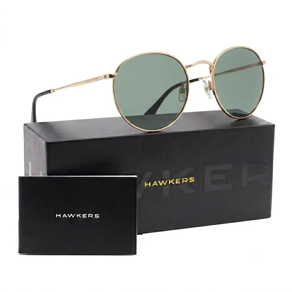 Lentes de Sol Polarizado Hawkers Moma Midtown Gold Green HMMI22DEMP - Talla 49mm 1