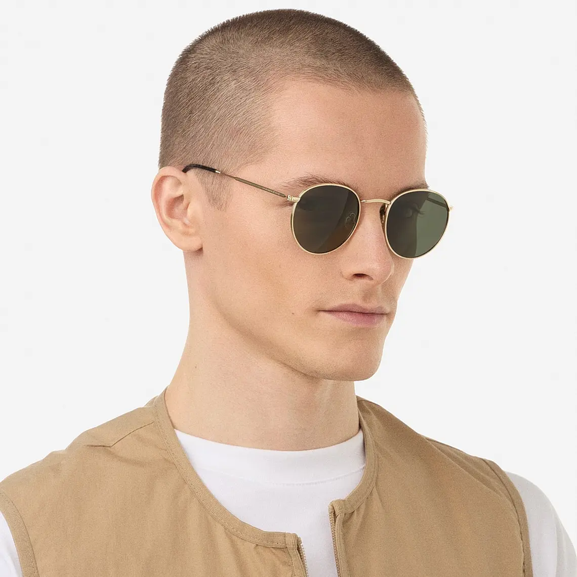 Lentes de Sol Polarizado Hawkers Moma Midtown Gold Green HMMI22DEMP - Talla 49mm 2