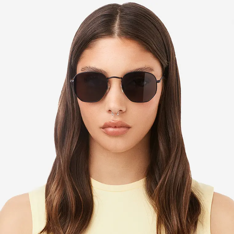 Lentes de Sol Polarizado Hawkers Sixgon Drive - Black Grey HSDR22BGMP - Talla 50mm 3