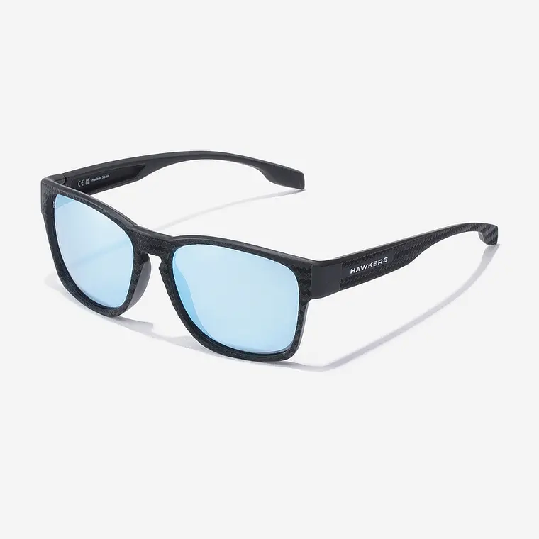 Lentes De Sol Polarizado Hawkers Core Raw Carbon Fiber Black Blue Chrome HCRA25NLTP - Talla 56mm 5