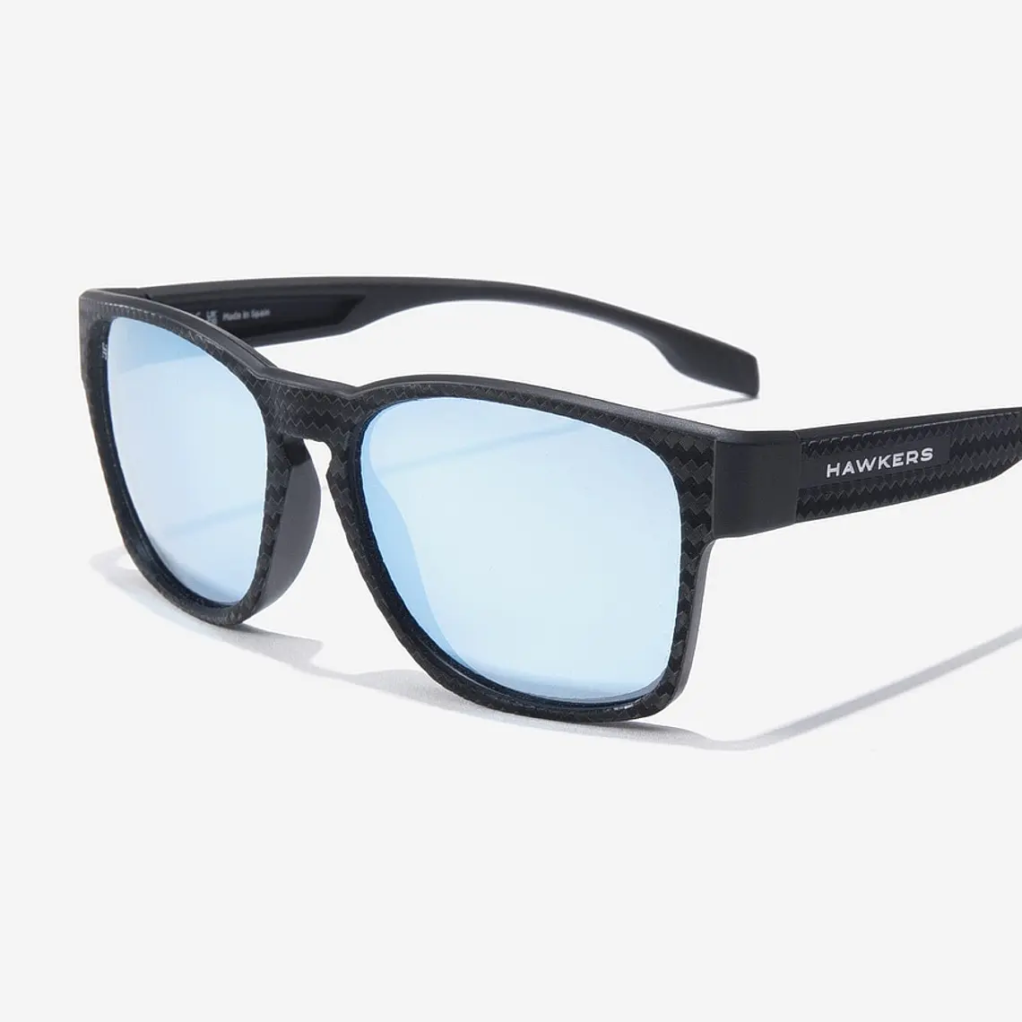 Lentes De Sol Polarizado Hawkers Core Raw Carbon Fiber Black Blue Chrome HCRA25NLTP - Talla 56mm 7