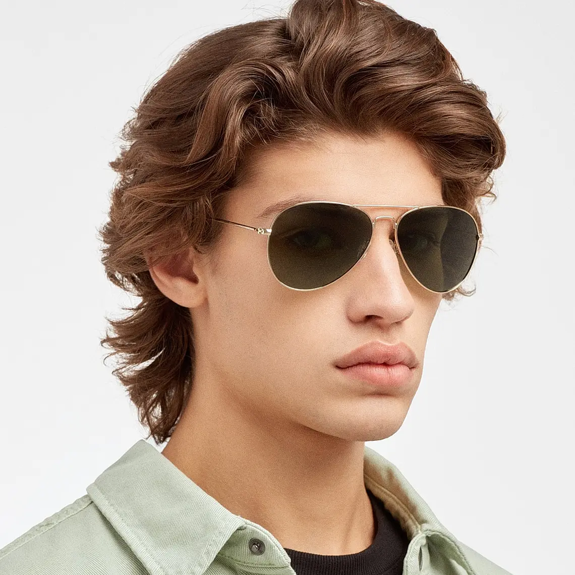 Lentes De Sol Polarizado Hawkers Hawk Gold Green HHAW22DEMP - Talla 61mm 2