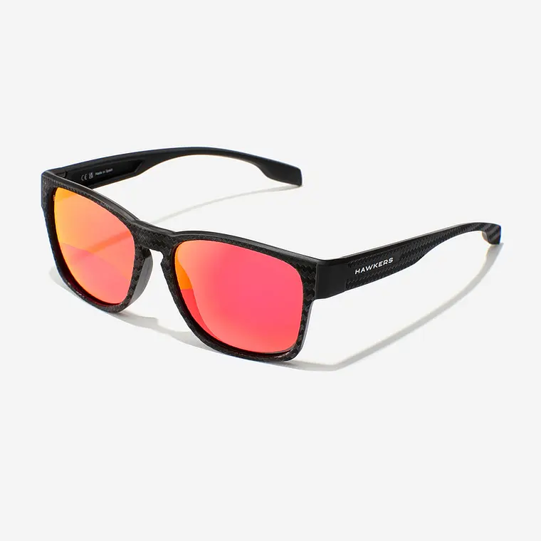 Lentes De Sol Polarizado Hawkers Core Raw Carbon Fiber Black Ruby HCRA25NRTP -Talla 56mm 5
