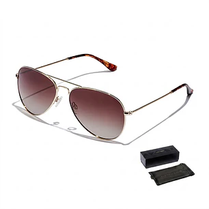 Lentes De Sol Polarizado Hawkers Hawk Gold Brown HHAW22DWMP - Talla 61mm
