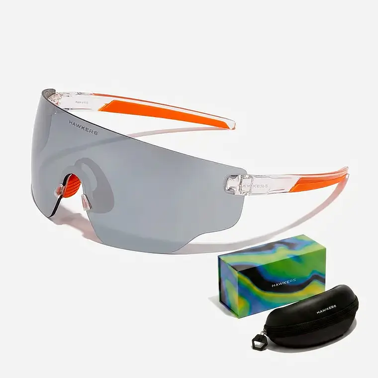 Lentes De Sol Deportivo Hawkers Speed Transparent Chrome HSPD24TST0 Unisex - Talla 45mm 1