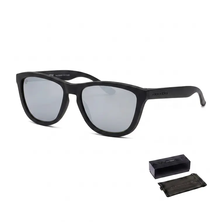 Lentes de Sol Hawkers One O18TR50 Negro Mate Gris Espejado Talla 54mm 1