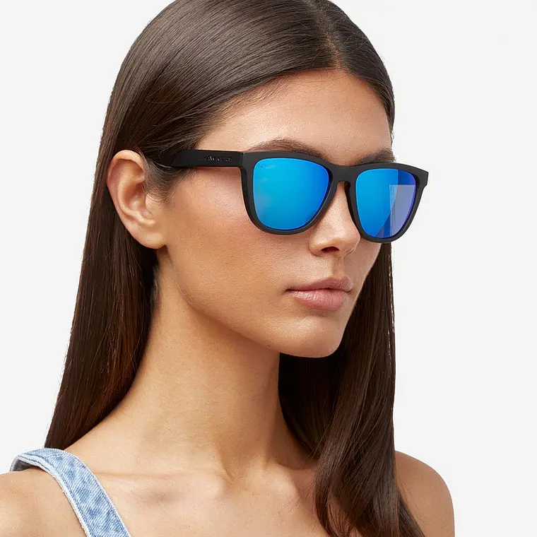 Lentes de Sol Polarizado One Raw Black Clear Blue HONR22BLTP Unisex - Talla 54mm 2