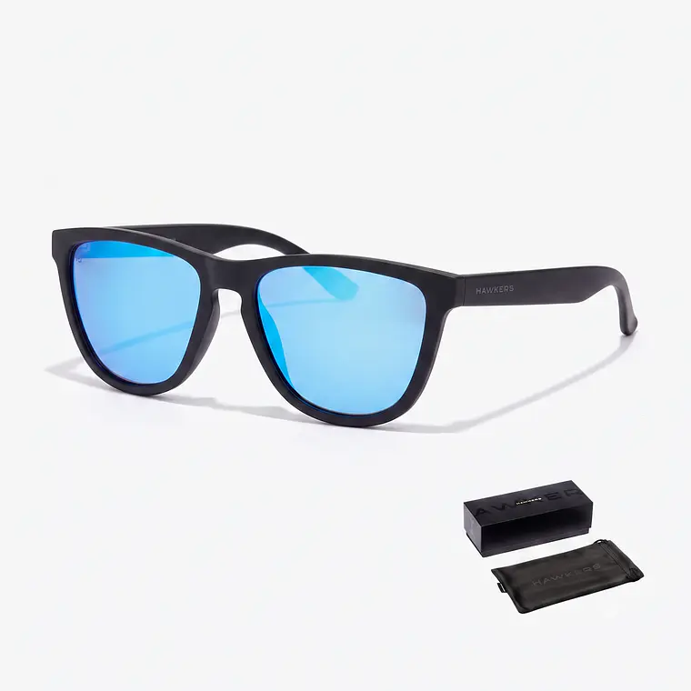 Lentes de Sol Hawkers One OTR30 Negro Carbon Celeste Espejado Talla 54mm 1