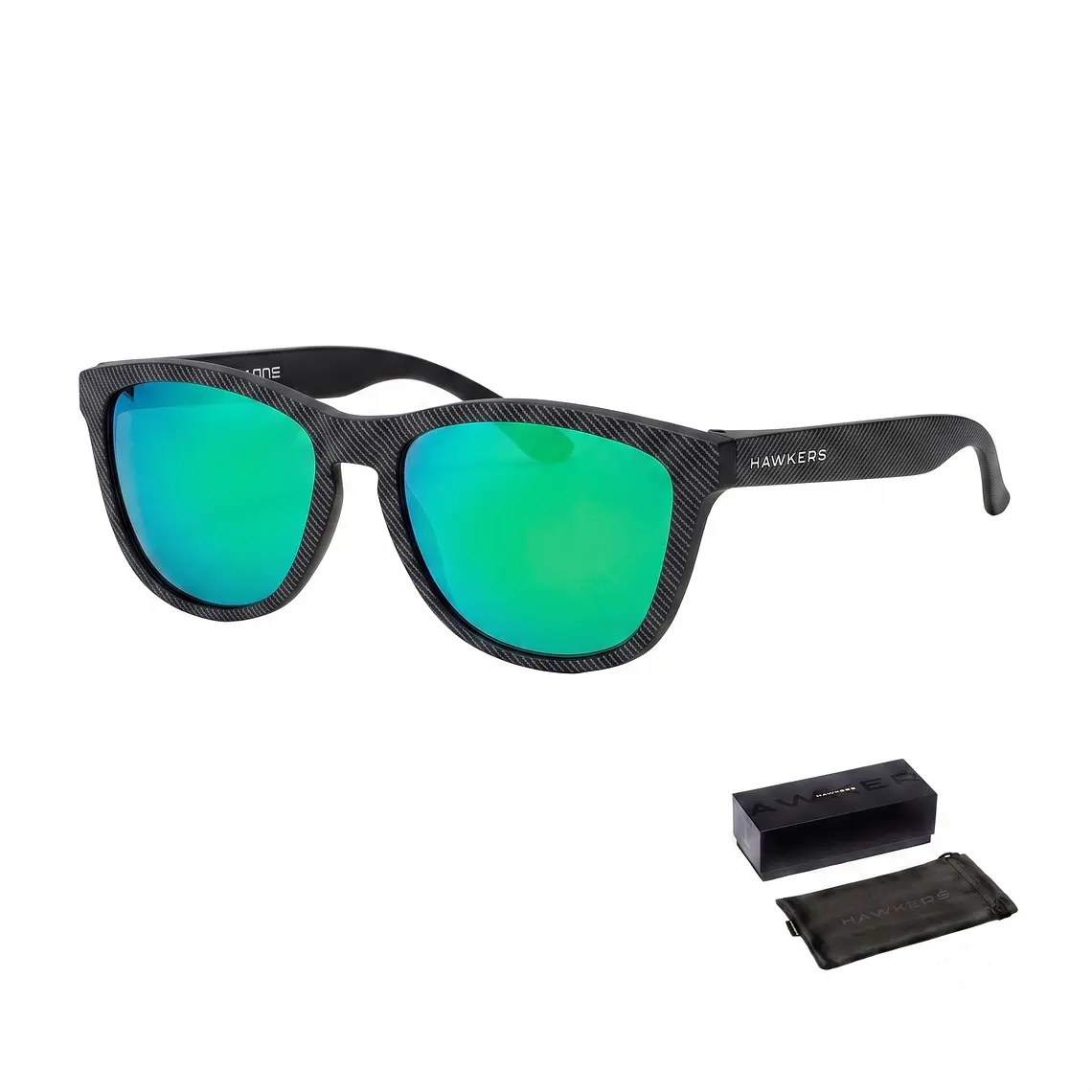 Lentes de Sol Polarizado Hawkers One HOCA22NETP Carbono Verde Espejado Talla 54mm 1