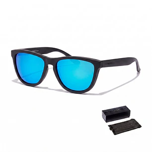 Lentes de Sol Hawkers One ﻿O18TR29  Negro Carbon Celeste Espejadado Unisex Talla 54mm