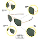 Lentes de Sol Invicta I39272-AVI-09-G15 - Talla 51mm - Miniatura 5