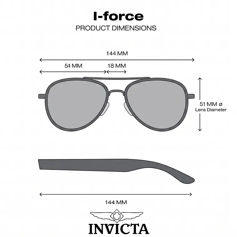 Lentes de Sol Invicta I39984-IFO-09-G15 - Talla 54mm 7