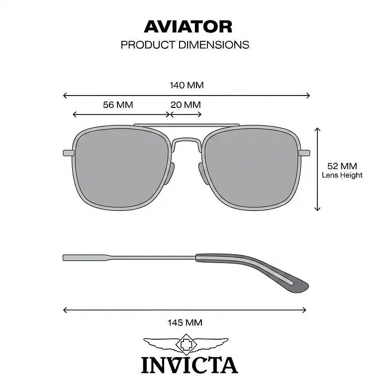 Lentes de Sol Invicta I39272-AVI-09-G15 - Talla 51mm 9