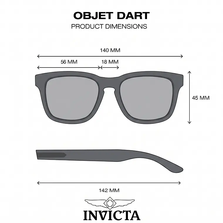 Lentes de Sol Invicta I30462-OBJ-40-G15 - Talla 51mm 7