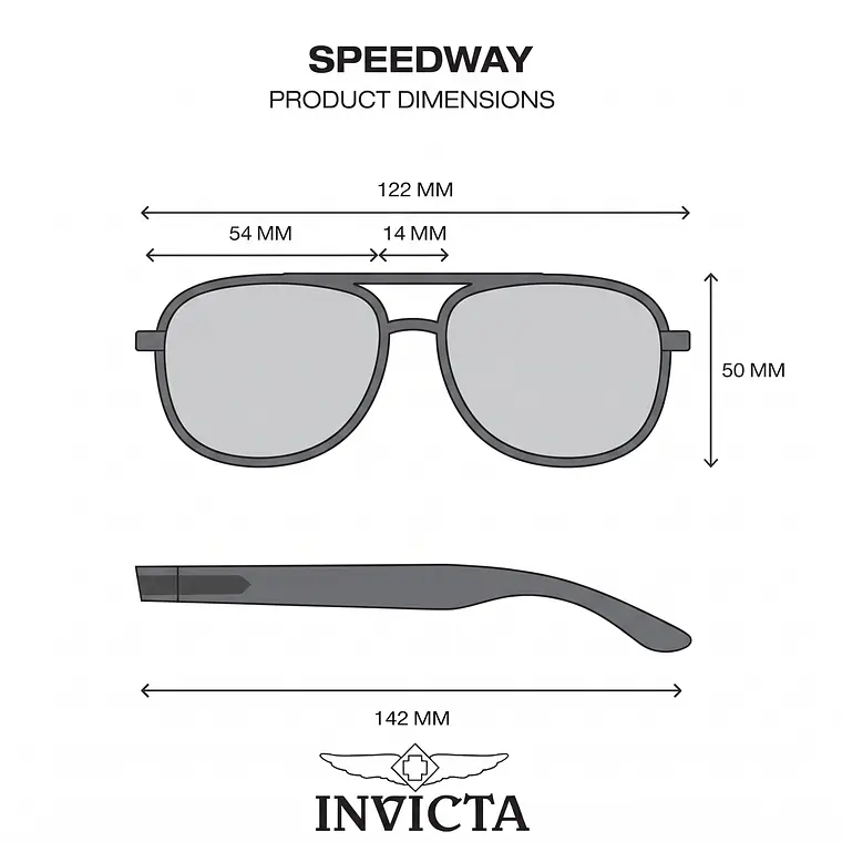 Lentes de Sol Invicta I33936-SPD-60-G15 - Talla 54mm  7