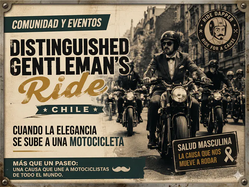 Distinguished Gentleman's Ride Chile: cuando la elegancia se sube a una motocicleta