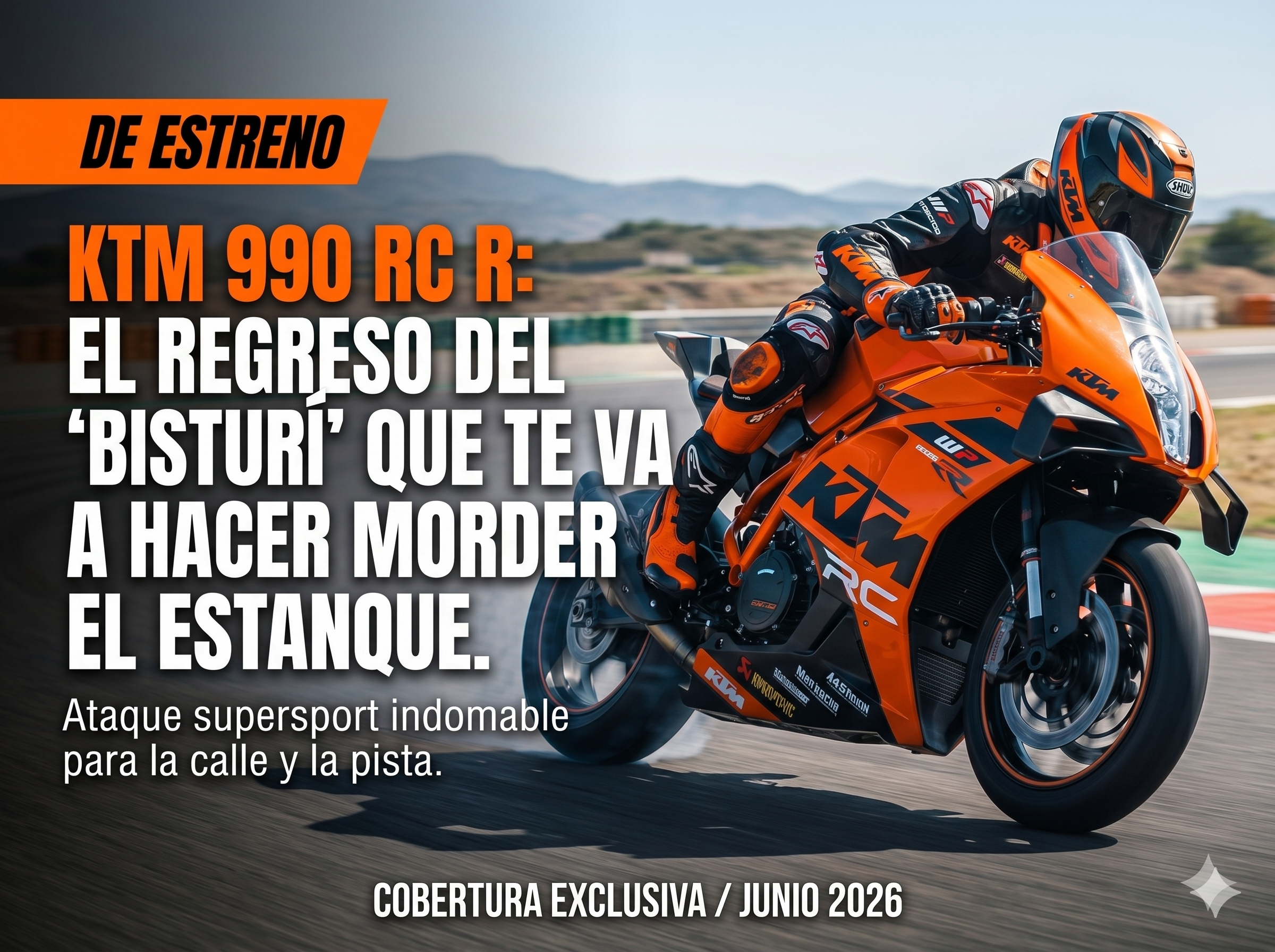 KTM 990 RC R: El regreso del "Bisturí" que te va a hacer morder el estanque