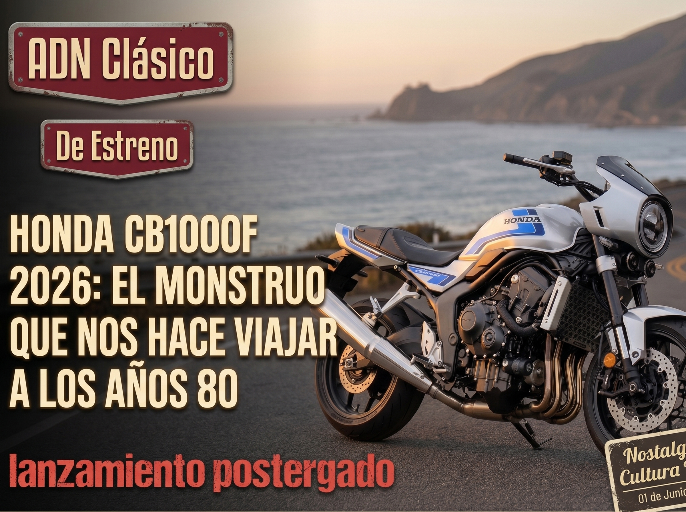 Honda CB1000F: El aullido tetracilíndrico que nos devuelve a los gloriosos años 80