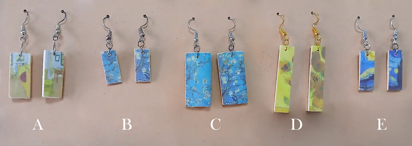 Pendientes Van Gogh 2