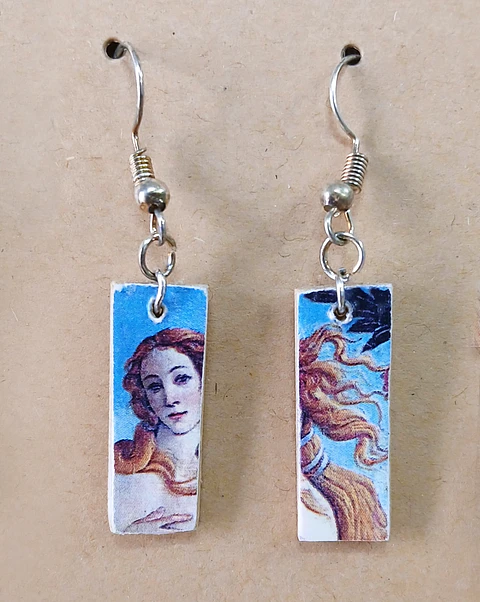 Pendientes "El nacimiento de Venus" - Botticelli