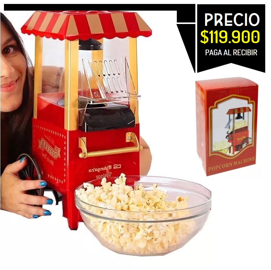 Crispetera popcorn estilo retro cine en casa modelo de ca