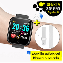 Reloj Smartwatch inteligente manilla deportiva estadisticas corporales y mensajes de notificaciones y llamadas DFIT PRO 68 Y