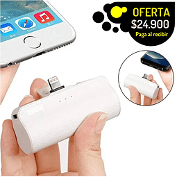 Mini power bank 3300 mah de bolsillo facil de llevar  y puede utilizarse con facilidad mientras usas tu celular