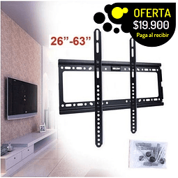 Soporte para TV fijo de 26 a 63 pulgadas ideal para TV LED LCD plasma o monitores de PC