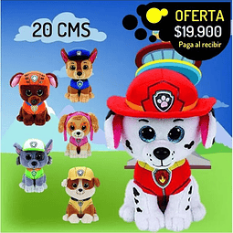 Hermosos peluches de PAWPATROL cada uno tiene un valor de $19.900 y miden 20cms, patrullacanina