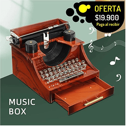 Joyero caja musical vintage maquina de escribir un regalo retro para el mes de la madre