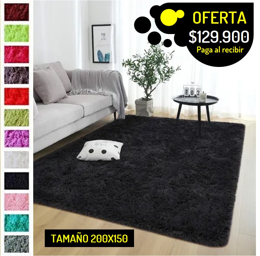 Tapete alfombra carpet decorativa suave de 200 x 150 cm para sala habitacion loby y muchos otros espacios