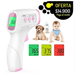 Termometro infrarojo toma la temperatua a distancia ideal para mascotas, niños, comida etc