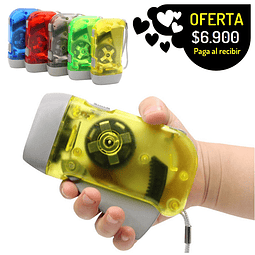 Lámpara LED de Camping con manivela sin baterias usa bobina nuevo modelo sostiene carga.