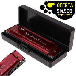 harmonica instrumento musical con estuche de bolsillo jazz bluss y mas.