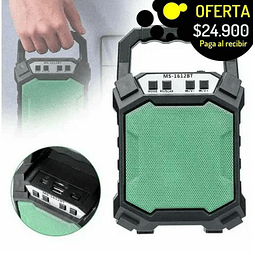Parlante mini cabina de 3 pulgadas  bluetooth radio FM lector USB TF de baterias recargable de 6w speaker multimedia.