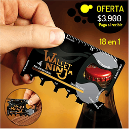 SUPER Tarjeta multiusos herramientas ninja wallet destapador destornillador desarmador holder lleva gratis una tarjeta cuchillo por la compra de la tarjeta