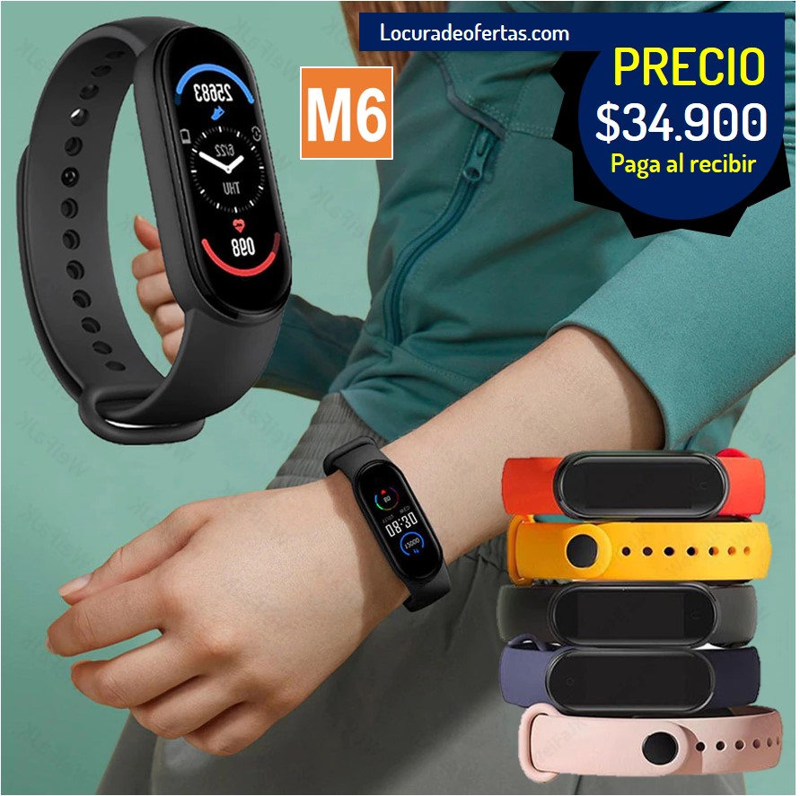 Chorrito Margaret Mitchell Decorativo smartband M6 Reloj pulsera inteligente para hombre y mujer